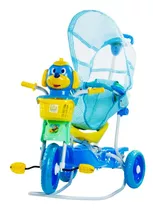 Triciclo Gangorra Com Capota Cachorro Azul - Bel Brink