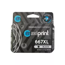 Maxiprint Mpx-677xl Cartucho Tinta Para Hp 667xl Color Negro