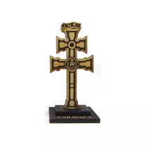 Cruz De Caravaca De Madera Con Base 11cm - Santería San Juan