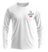 Remera Algodón Manga Larga Personalizada Uniforme Empresa  