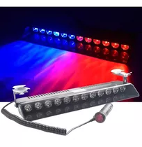 Baliza Para Emergencias 12 Led De Alta Potencia Roja/azul