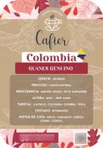 Café Tostado En Grano Guanes Genuino 100% Colombia 250 Grs. 