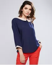 Blusa Francesa Azul Laurela La Petite Etoile 100% Original