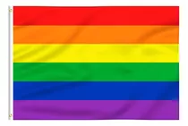 3 Pzs Bandera Lgbt Pride Arcoiris 150x90cm Orgullo Gay