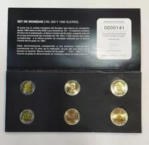 Set De Monedas Banco Central Del Ecuador (100, 500 Y 1000) 