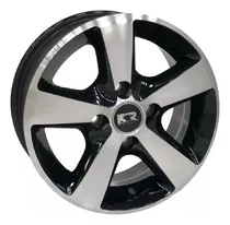 Jogo De Rodas Aro 14 Esportivas Kr Ford Fiesta Ka 4x108 K27 Cor Preto Diamantado 4x108