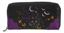 Lost Queen Halloween Black Cat Witch Spell On Me Cartera Con