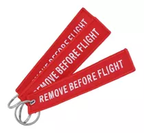 03 Chaveiros Bordados Remove Before Flight - R$ 8,00 Cada