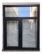 Ventana Batiente Con Vidrios Fijos Pvc Dvh Doble Vidrio