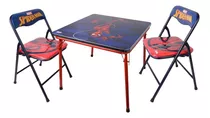 Mesa Infantil + 2 Sillas Plegables Spiderman