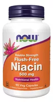 Niacina, 500 Mg, Sin Rubor (sin Rubor), 90 Cápsulas Vegetarianas Now Foods Flavor, Sin Sabor