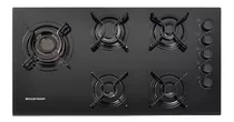 Cooktop 5 Bocas Brastemp A Gás Bdd85ae Cor Preto