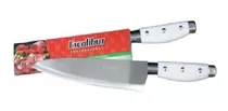 Cuchillo Chef 8 Cocina Hoja De Acero Excalibur Pack 2 Unid