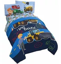 Blippi Machine Fun 4 Piece Twin Bed Set - Incluye F2fwi