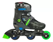 Patines 2 En 1, 3 Ruedas Apache Negro Ajustable T30 A 33