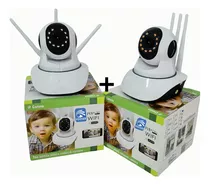 Kit 2x Camera Ip Wifi 3antenas App Yoosee Onvif Full Hd 360º