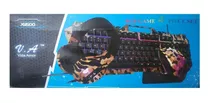 Set Gamer Rgb Mouse + Teclado + Audífonos + Mouse Pad Xl Pro