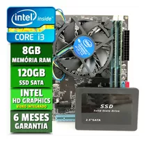 Kit Upgrade Core I3 Memoria 8gb Ssd 120gb Placa Mãe Lga1155 