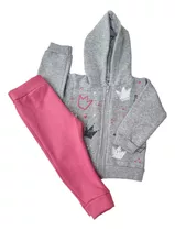 Conjunto Campera Frisa Con Capucha Y Pantalón Reina 24313yb