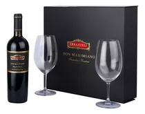 Pack Vino Icono Errazuriz Don Maximiano + 2 Copas Riedel