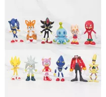 Coleção Action Figure Mini Sonic Novo Modelo 12 Personagens