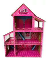 Casinha De Bonecas Polly 60cm Mdf Cru Desmontada