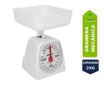 Báscula Mecánica Gramera 2k Pretul Capacidad Máxima 2 Kg Color Blanco