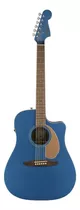 Guitarra Electroacústica Fender California Redondo Player Belmont Blue Satinado
