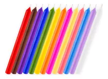 Velas Iluminarte Largas Colores X 10 U.