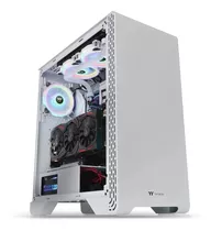 Gabinete Gamer Thermaltake S300 Tg Snow Vidrio Templado Color Blanco