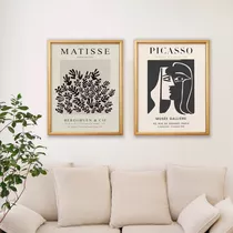 Set 2 Cuadros Matisse Y Picasso Arte Moderno Marco Madera 