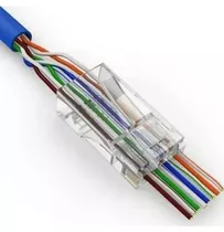 Conector Rj45 Cat6e Macho Ez Crimp 100 Unidades Crimpa Fácil