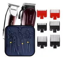 Kit3 Tesoura Profissional Barbeiro Máquinas Corte Acabamento 110v/220v