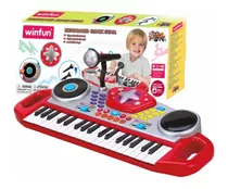Piano Electrónico Rock Star  Micrófono Y Ritmos Para Niños