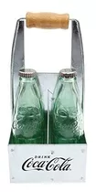 Coca-cola Salero Y Pimenter De Vidrio (color Verde)