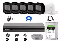 Cámaras Seguridad Dahua Exterior Kit 5 Varifocal 1080p 1tb