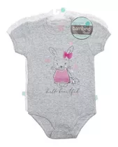 Bodys Manga Corta Set 2 Piezas Bambino 100% Algodón Rosado