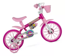 Bicicleta Infantil Feminina Aro 12 Flower Rosa C/ Rodinhas 