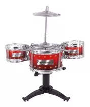 Mini Bateria Musical Infantil Jazzdrum Tambor Prato 