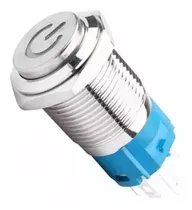 Botão Liga/desliga Led 12-24v Metal Inox 12mm Com Trava 