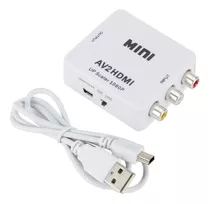 Mini Convertidor De Vídeo Av2 O Rca A Hdmi 720-1080p