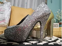 Zapatos Con Glitter Usados