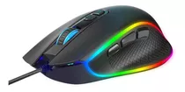 Mouse Gamer Rgb Òptico Led Usb 12.000dpi 7 Botões Cruiser Cor Preto