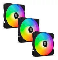 Kit 3 Cooler Fan Led Rgb 120mm Ventoinha Para Gabinete Cpu 