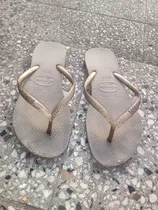 Ojotas Havaiana Doradas Talle 37 Con Detalle 