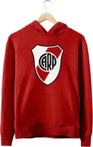 Buzo Canguro Club Atletico River Plate Escudo En Pecho Rojo