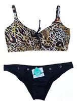 Malla Bikini 2 Piezas. Top Con Almohadilla Y Vedetina