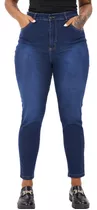 Jeans Chupin Clasico Azul Mujer Elastizado Talles Especiales