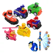 Kit 6 Carrinhos Brinquedos + Relogio Patrulhacanina Infantil