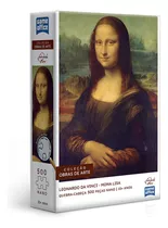 Quebra Cabeça 500 Peças Leonardo Da Vinci Mona Lisa Monalisa